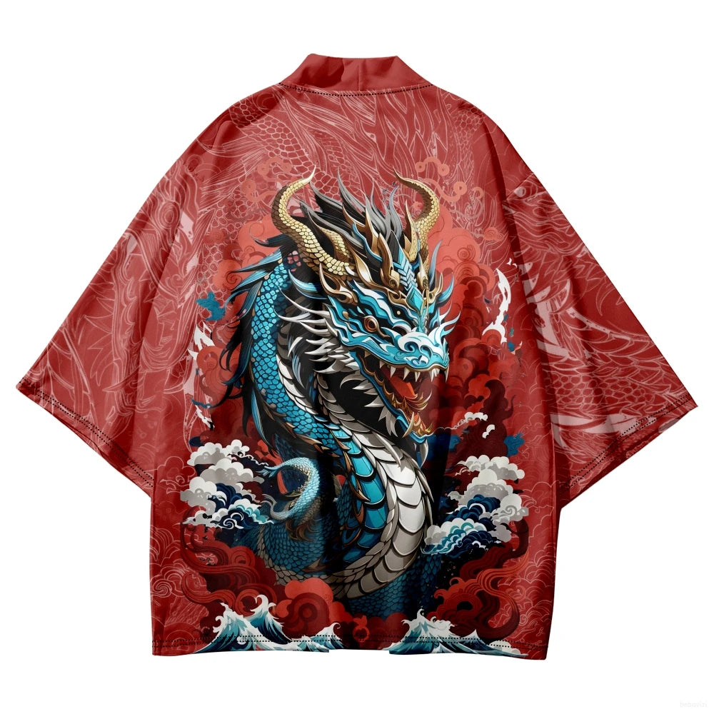 kawaiies-softtoys-plushies-kawaii-plush-Ocean Dragon Red Unisex Kimono Kimono 