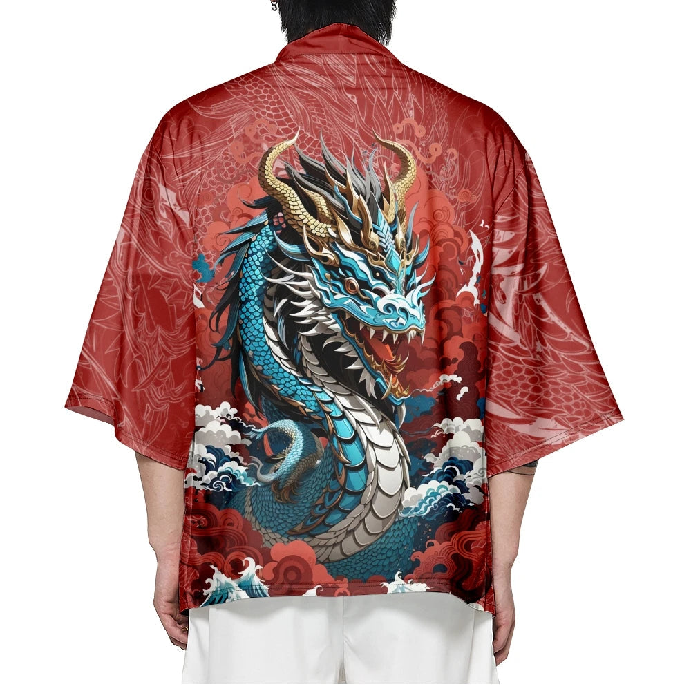 kawaiies-softtoys-plushies-kawaii-plush-Ocean Dragon Red Unisex Kimono Kimono 