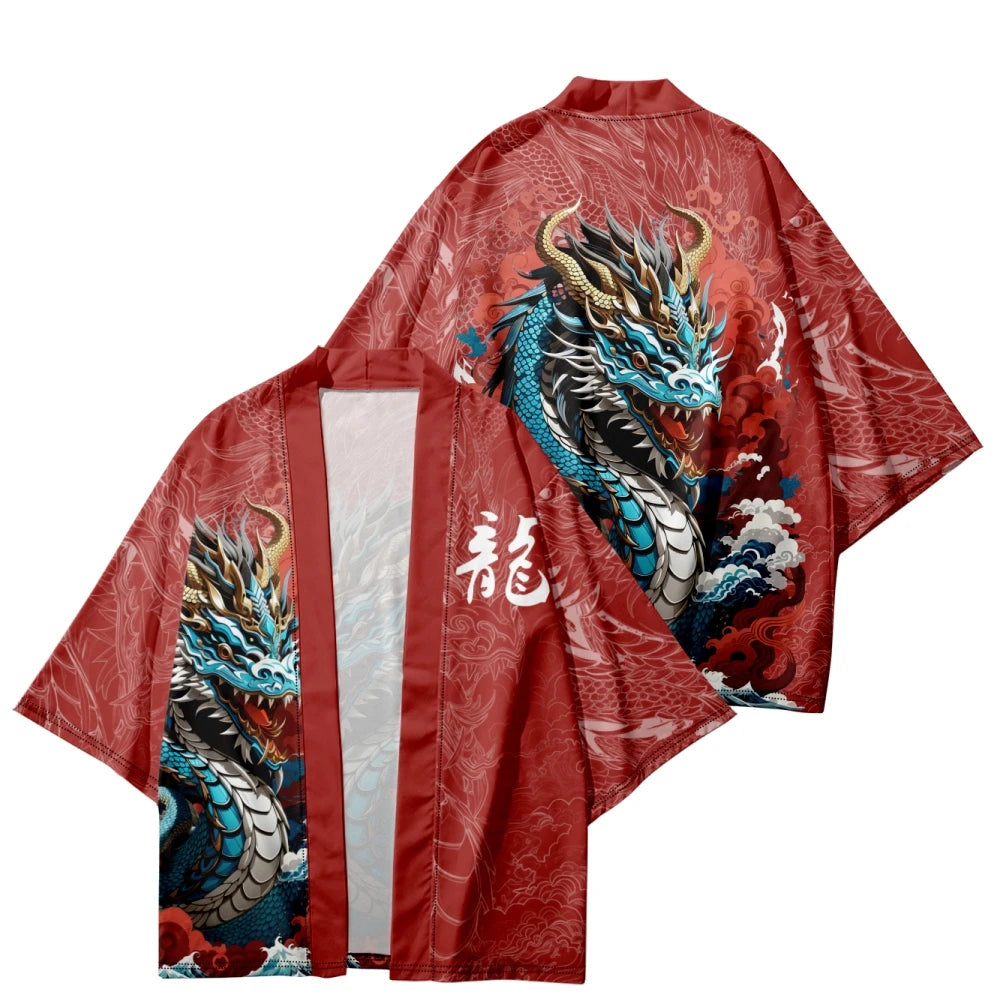 kawaiies-softtoys-plushies-kawaii-plush-Ocean Dragon Red Unisex Kimono Kimono M 