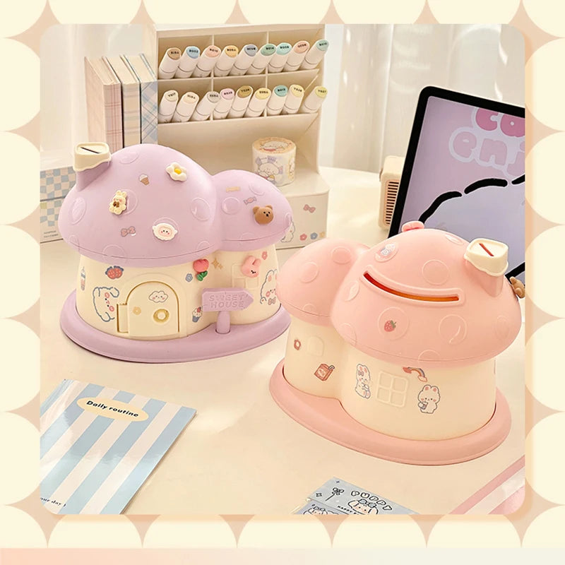 kawaiies-softtoys-plushies-kawaii-plush-Pastel Mushroom House Piggy Bank Organisers 