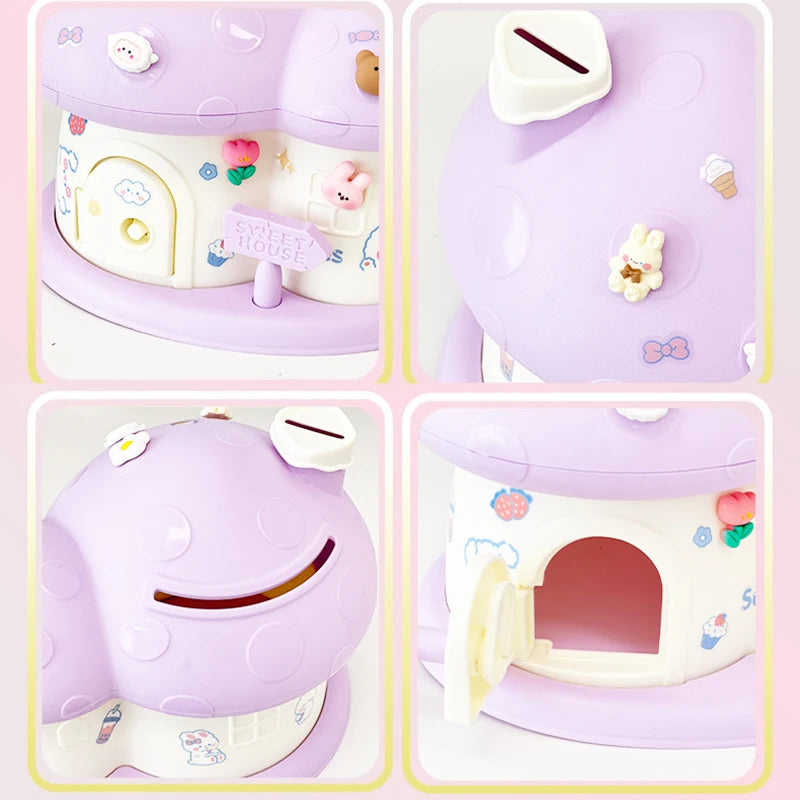 kawaiies-softtoys-plushies-kawaii-plush-Pastel Mushroom House Piggy Bank Organisers 