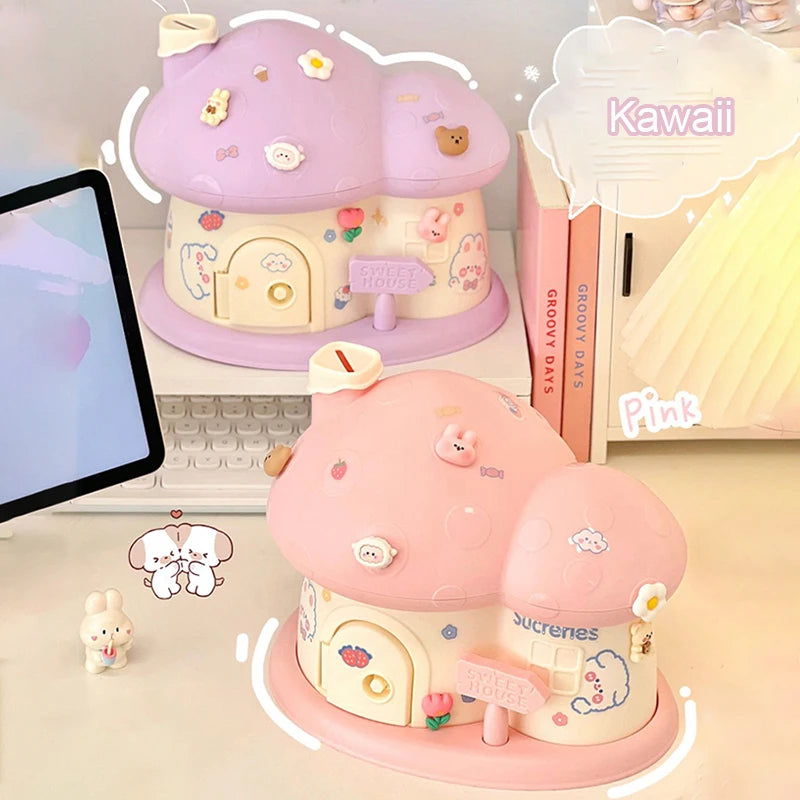 kawaiies-softtoys-plushies-kawaii-plush-Pastel Mushroom House Piggy Bank Organisers 