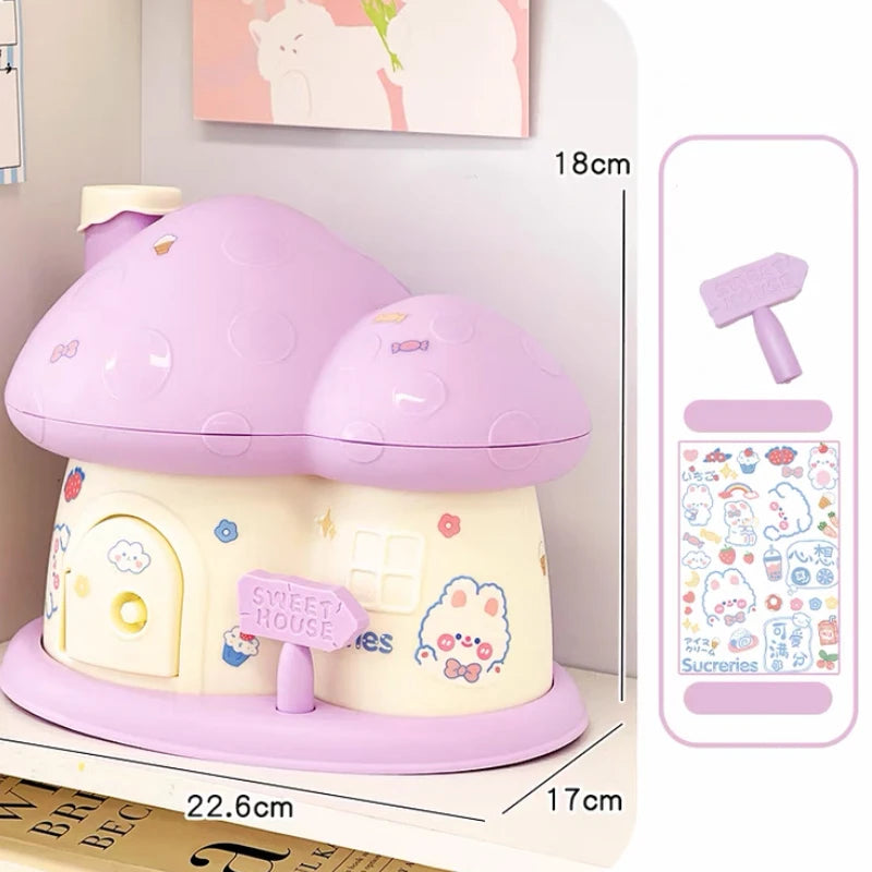 kawaiies-softtoys-plushies-kawaii-plush-Pastel Mushroom House Piggy Bank Organisers Purple 