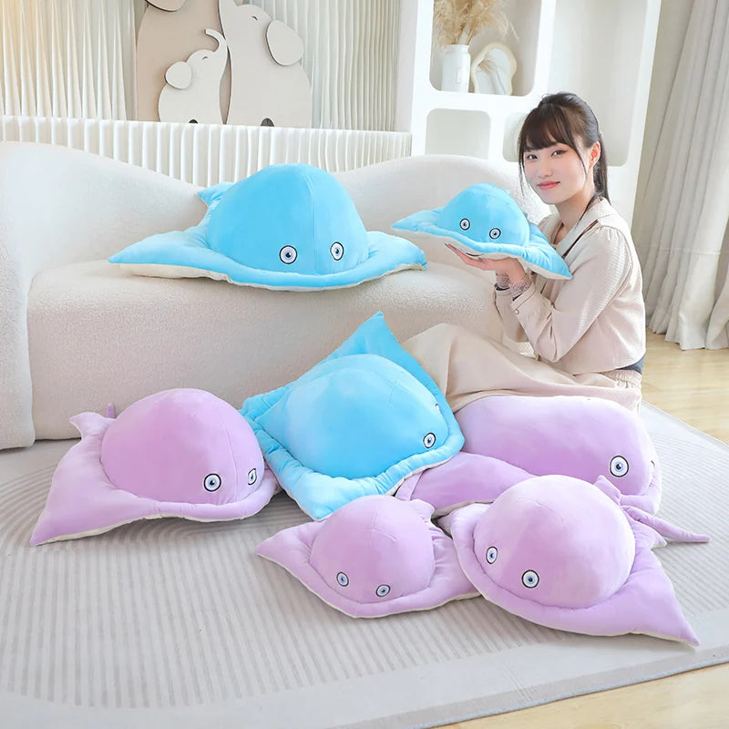 kawaiies-softtoys-plushies-kawaii-plush-Pastel Purple Blue Stingray Plushies Soft toy 