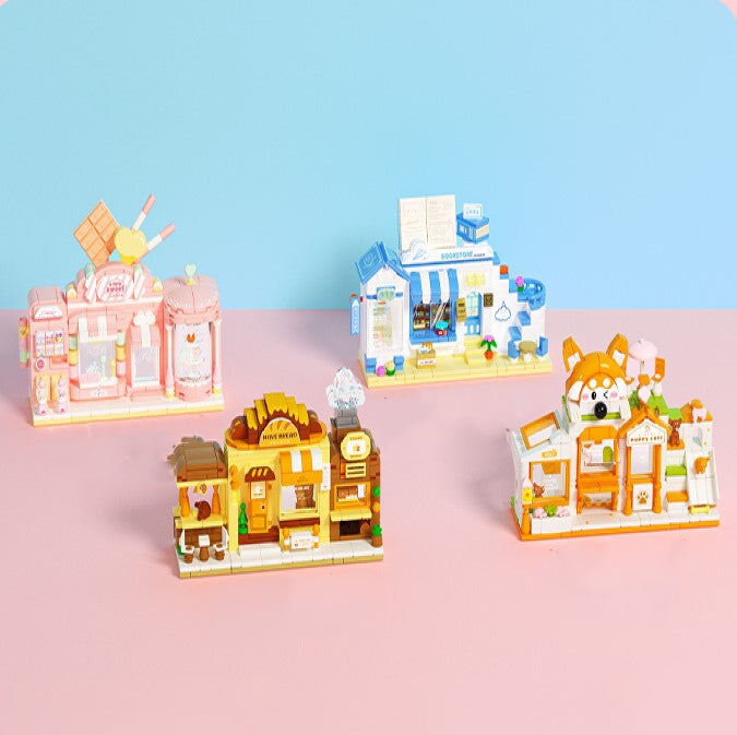 kawaiies-softtoys-plushies-kawaii-plush-Pet Candy Bakery Book Folding Micro City Building Sets Build it 