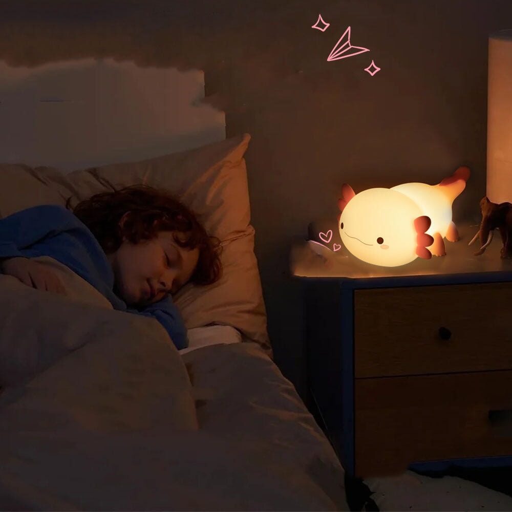 kawaiies-softtoys-plushies-kawaii-plush-Pink Axolotl LED Night Light Home Decor 