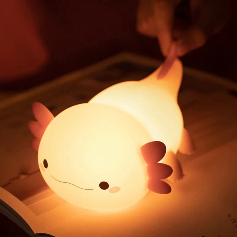 kawaiies-softtoys-plushies-kawaii-plush-Pink Axolotl LED Night Light Home Decor 