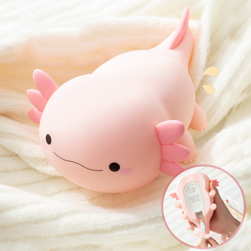 kawaiies-softtoys-plushies-kawaii-plush-Pink Axolotl LED Night Light Home Decor 