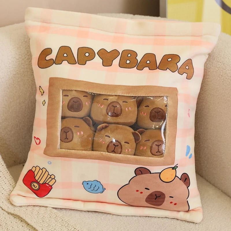 kawaiies-softtoys-plushies-kawaii-plush-Pink Brown Capybara Candy Bag Plushies Soft toy 