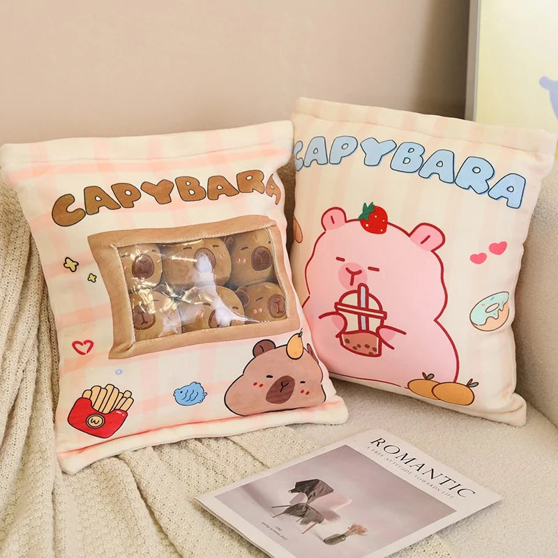 kawaiies-softtoys-plushies-kawaii-plush-Pink Brown Capybara Candy Bag Plushies Soft toy 