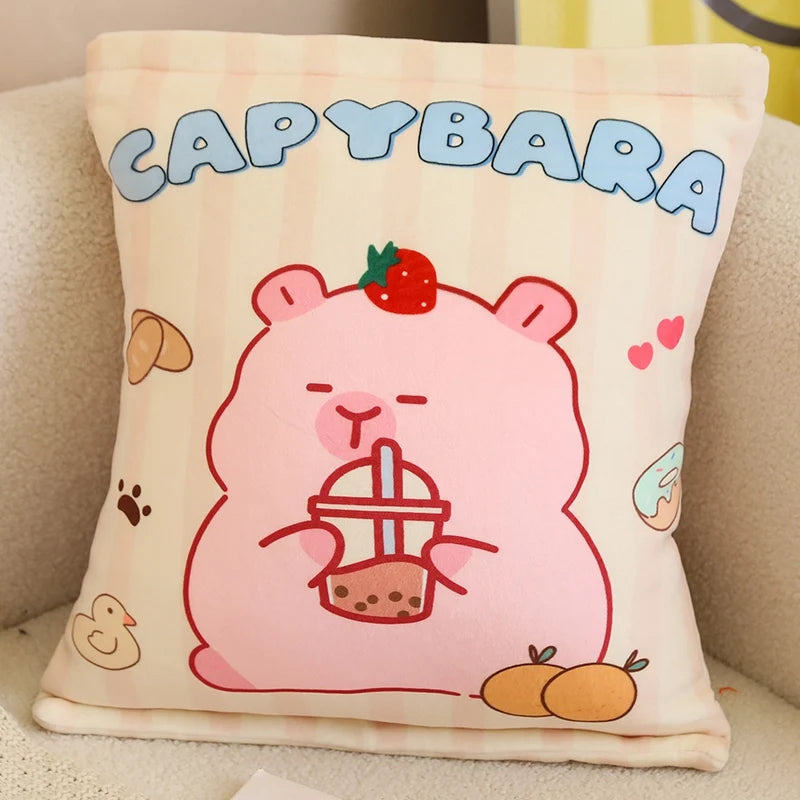 kawaiies-softtoys-plushies-kawaii-plush-Pink Brown Capybara Candy Bag Plushies Soft toy Pink 