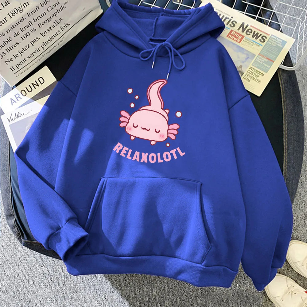 kawaiies-softtoys-plushies-kawaii-plush-Pink Chilling Axolotl Unisex Hoodies Hoodies Blue XS 