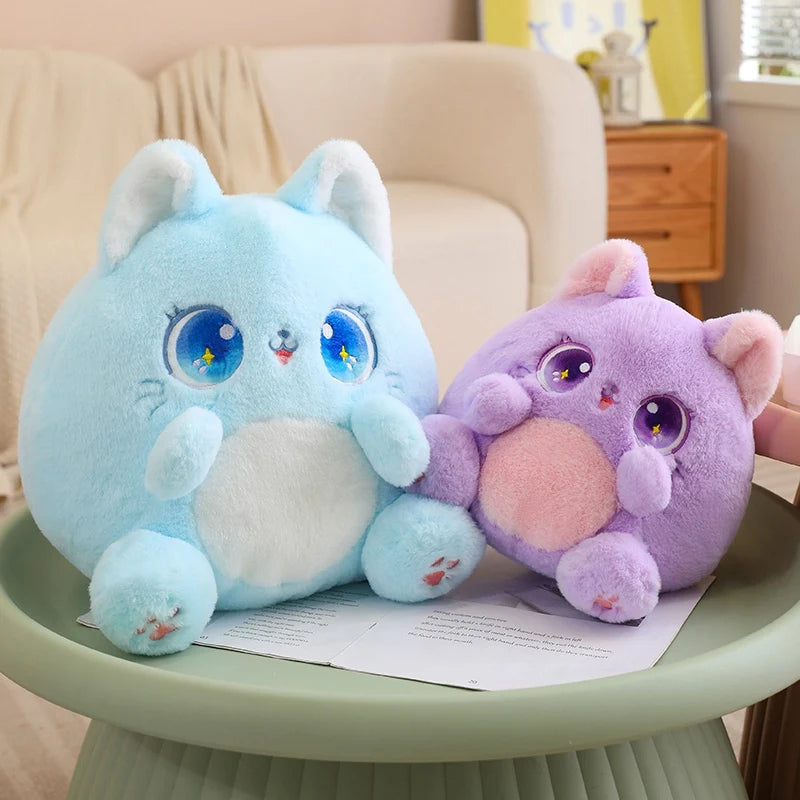 kawaiies-softtoys-plushies-kawaii-plush-Rainbow Fluffy Cat Squad Ball Plushies Soft toy 