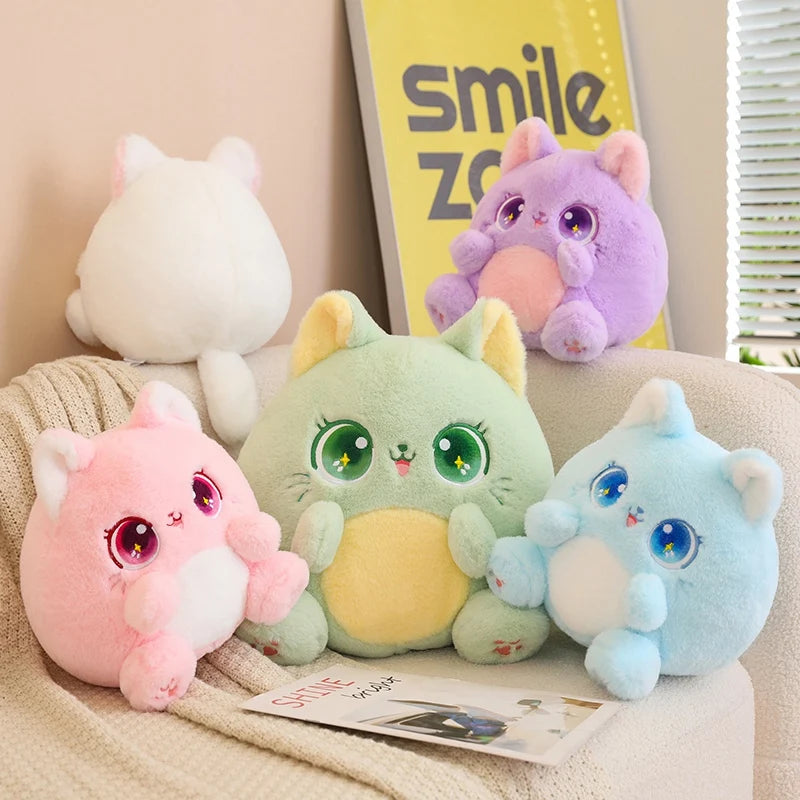 kawaiies-softtoys-plushies-kawaii-plush-Rainbow Fluffy Cat Squad Ball Plushies Soft toy 