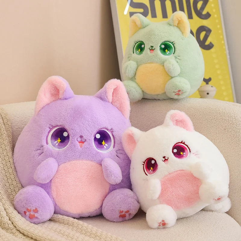 kawaiies-softtoys-plushies-kawaii-plush-Rainbow Fluffy Cat Squad Ball Plushies Soft toy 