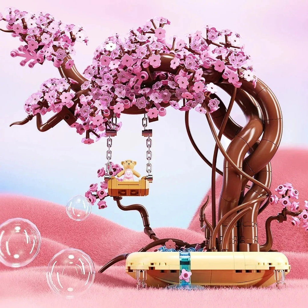 kawaiies-softtoys-plushies-kawaii-plush-Romantic Sakura Bear Swing Tree Micro Building Blocks Build it 