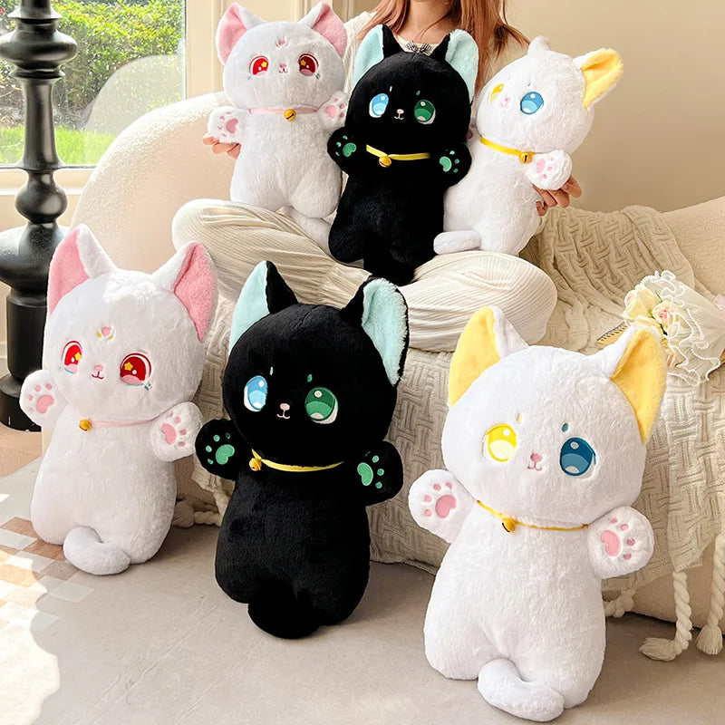 kawaiies-softtoys-plushies-kawaii-plush-Sailor Moon Fluffy Black White Cat Plushies Soft toy 