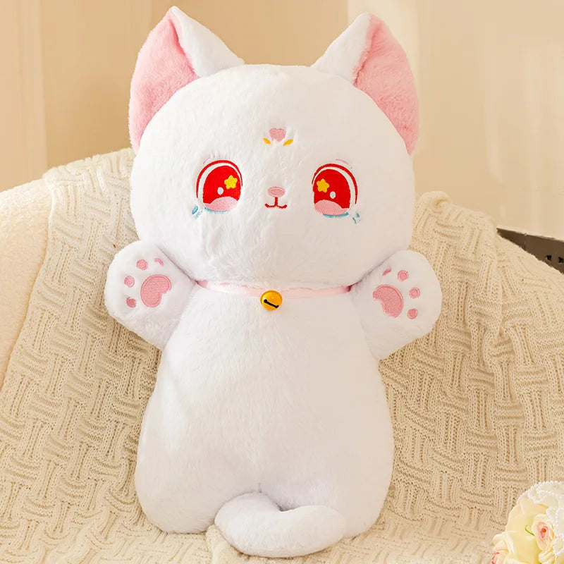 kawaiies-softtoys-plushies-kawaii-plush-Sailor Moon Fluffy Black White Cat Plushies Soft toy Pink Eyes 16in / 40cm 