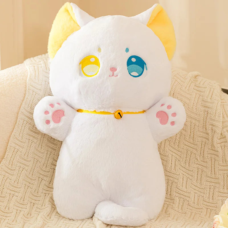 kawaiies-softtoys-plushies-kawaii-plush-Sailor Moon Fluffy Black White Cat Plushies Soft toy Yellow/Blue Eyes 16in / 40cm 