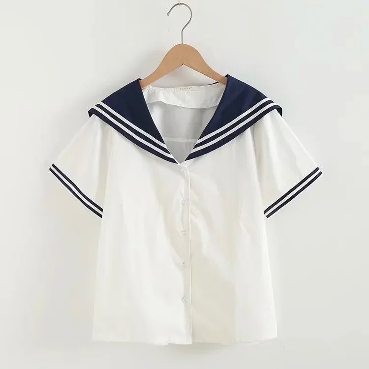 kawaiies-softtoys-plushies-kawaii-plush-Sailor Moon Inspired Collar White Navy College Women's Shirt Top Apparel White 