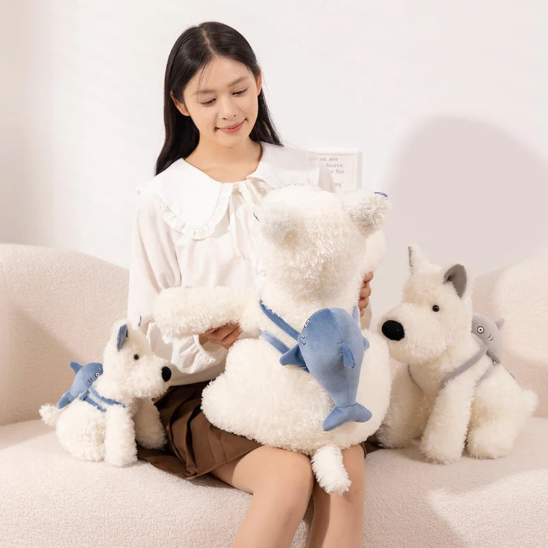 kawaiies-softtoys-plushies-kawaii-plush-Schnauzer Dog With Shark Bag Plush Soft toy 