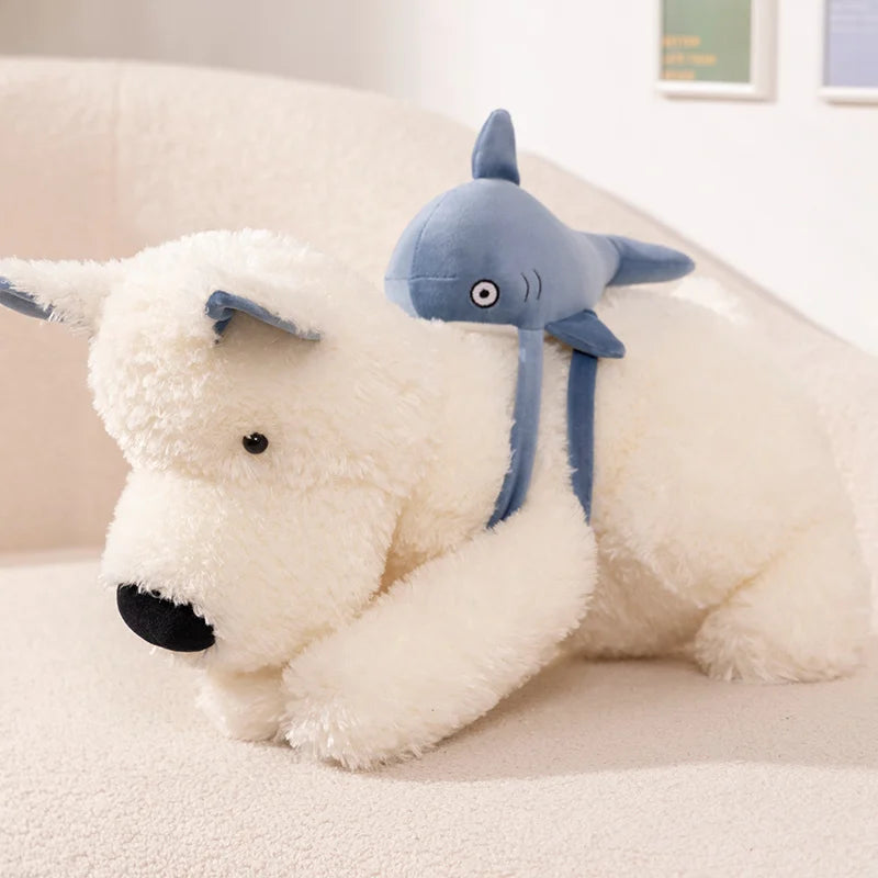 kawaiies-softtoys-plushies-kawaii-plush-Schnauzer Dog With Shark Bag Plush Soft toy 