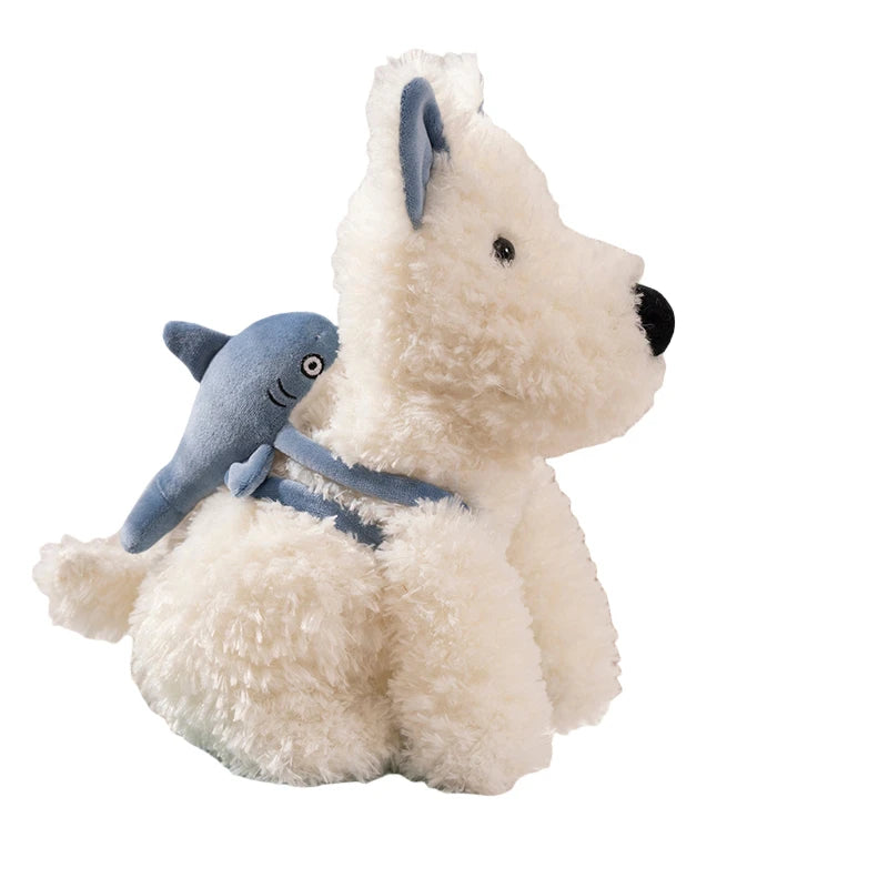 kawaiies-softtoys-plushies-kawaii-plush-Schnauzer Dog With Shark Bag Plush Soft toy 