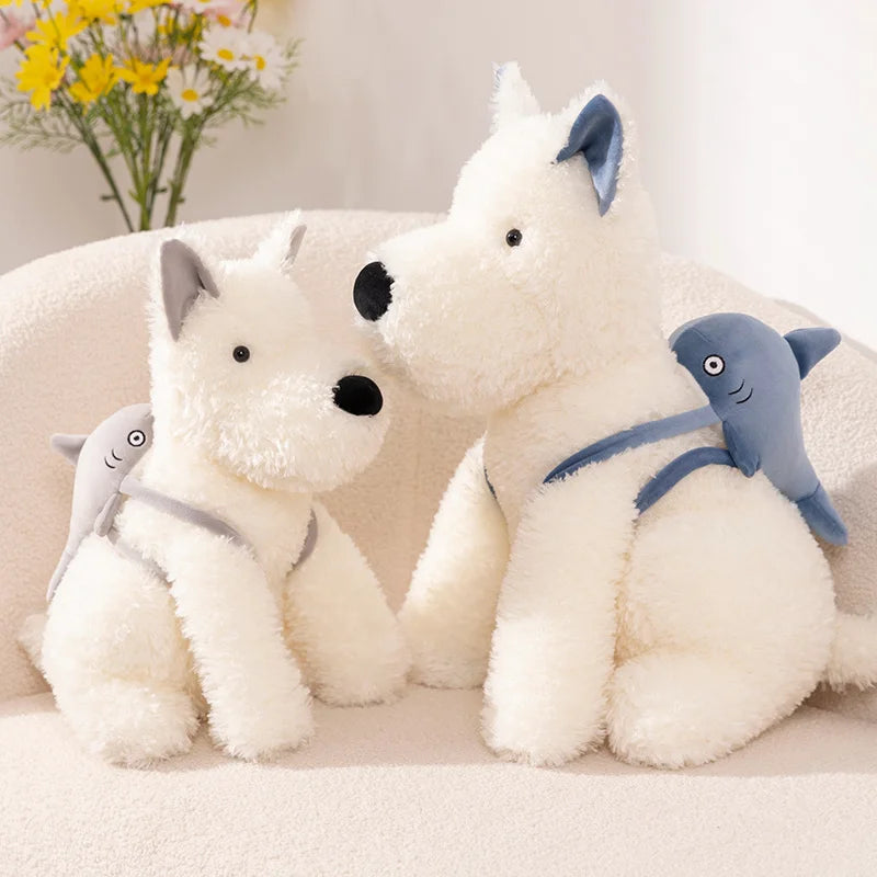 kawaiies-softtoys-plushies-kawaii-plush-Schnauzer Dog With Shark Bag Plush Soft toy 