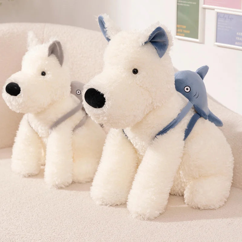 kawaiies-softtoys-plushies-kawaii-plush-Schnauzer Dog With Shark Bag Plush Soft toy 