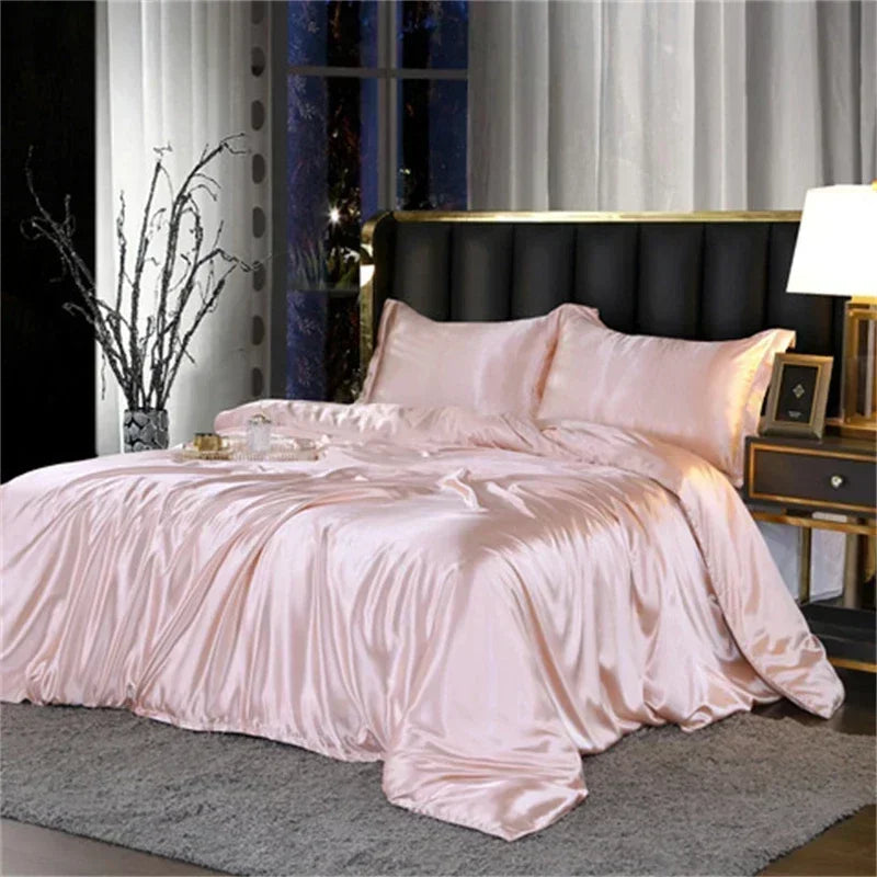 kawaiies-softtoys-plushies-kawaii-plush-Shades of Pink Mulberry Silk Bedding Set Bedding Sets Blush Twin 