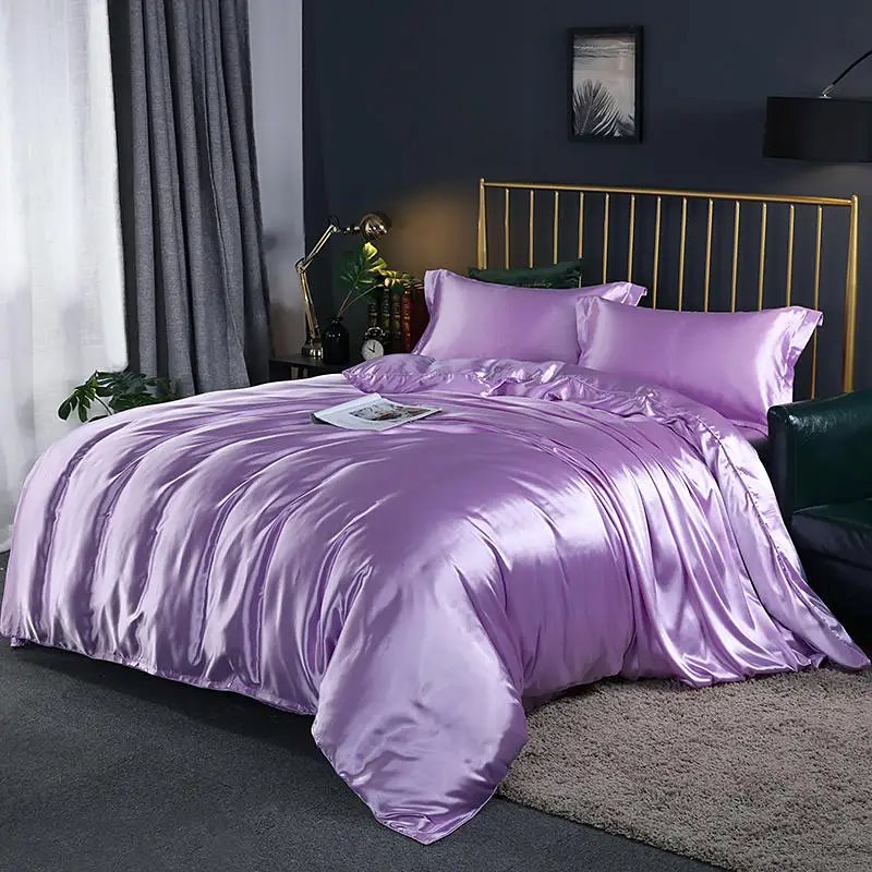 kawaiies-softtoys-plushies-kawaii-plush-Shades of Purple Mulberry Silk Bedding Set Bedding Sets 