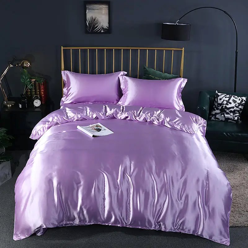 kawaiies-softtoys-plushies-kawaii-plush-Shades of Purple Mulberry Silk Bedding Set Bedding Sets 