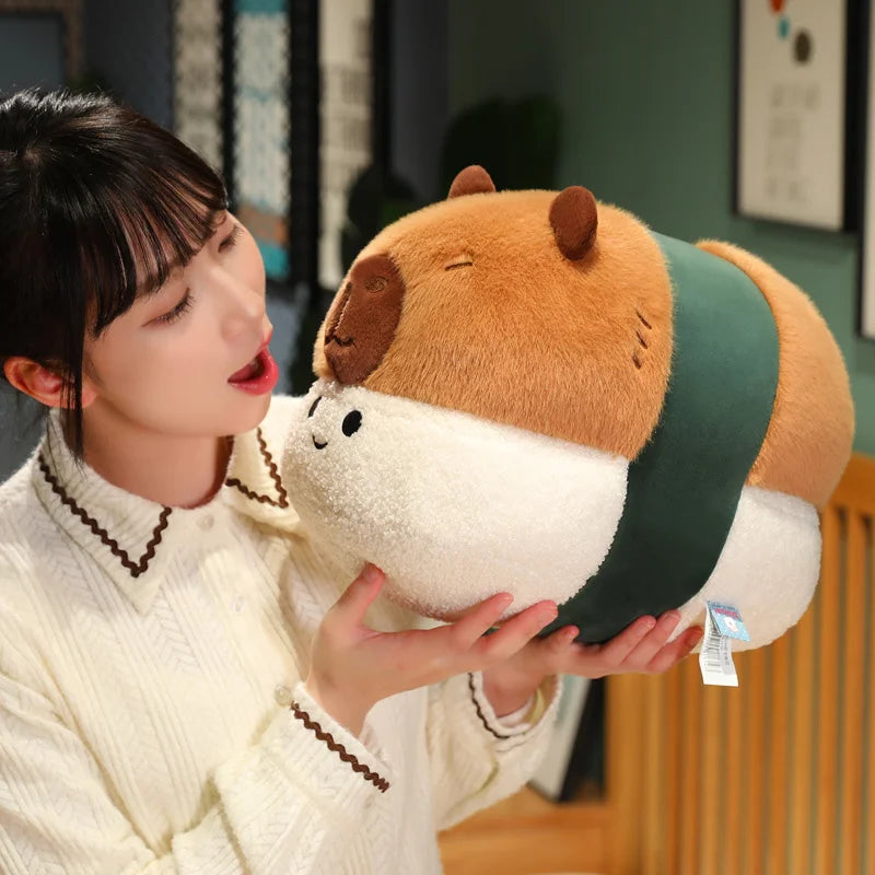 kawaiies-softtoys-plushies-kawaii-plush-Smiling Capybara Onigiri Plush Soft toy 