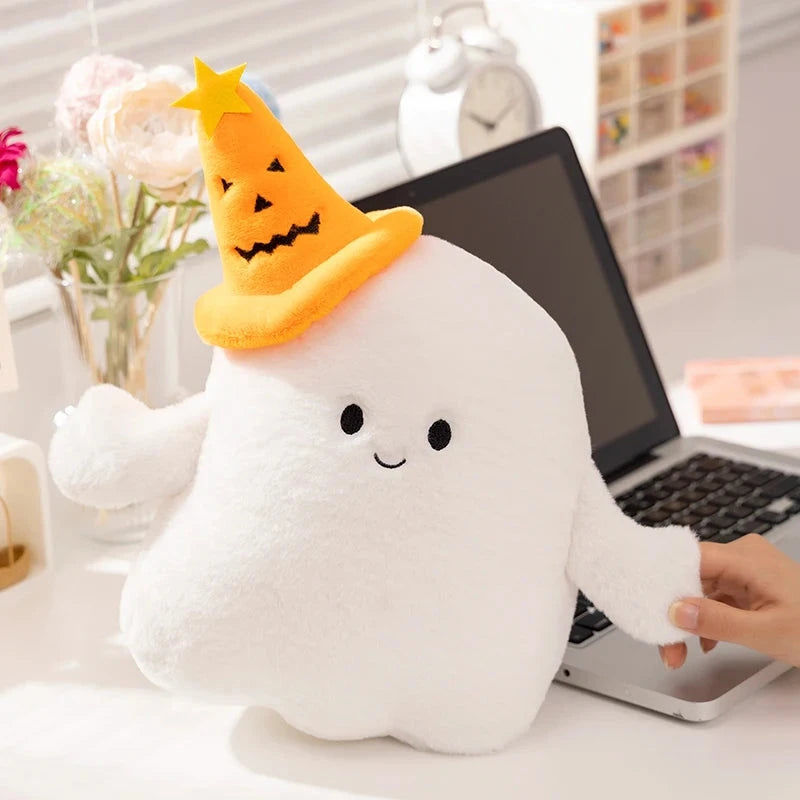 kawaiies-softtoys-plushies-kawaii-plush-Smiling Halloween Pumpkin Ghost Plush Soft toy 30cm Ghost Hat 