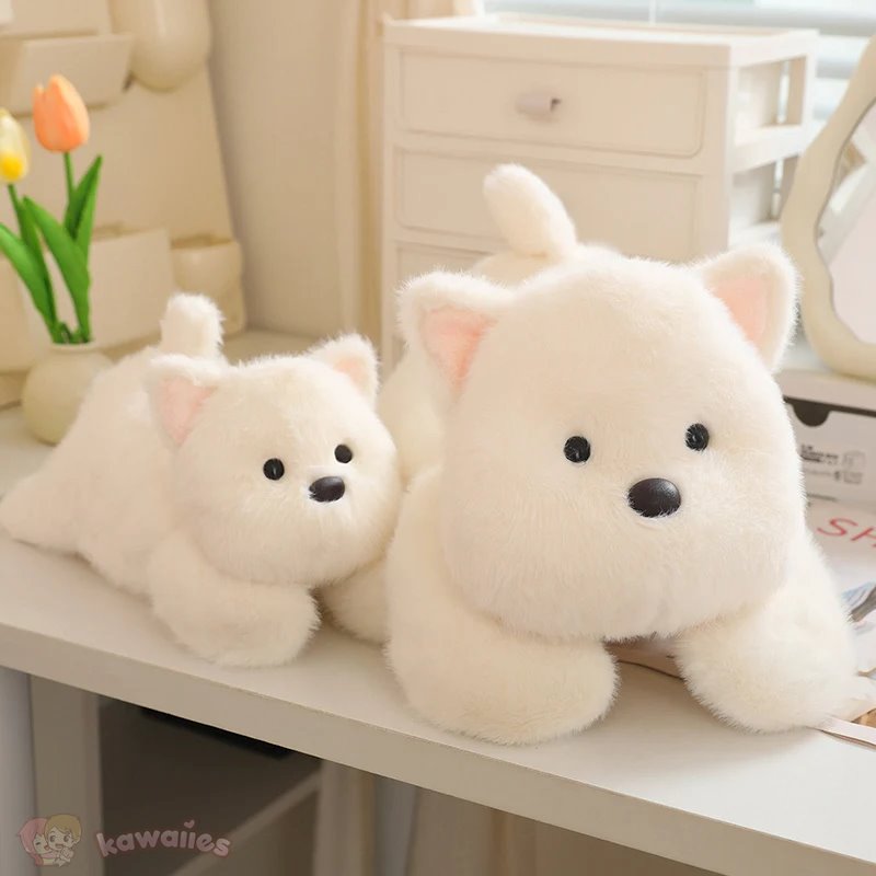 kawaiies-softtoys-plushies-kawaii-plush-Snowy the White Maltese Plushie with Frog Hat Soft toy 