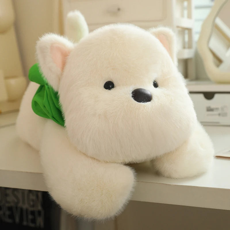 kawaiies-softtoys-plushies-kawaii-plush-Snowy the White Maltese Plushie with Frog Hat Soft toy 