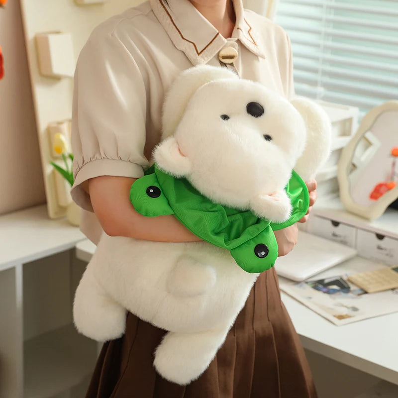 kawaiies-softtoys-plushies-kawaii-plush-Snowy the White Maltese Plushie with Frog Hat Soft toy 