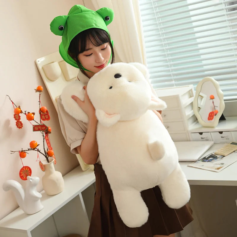 kawaiies-softtoys-plushies-kawaii-plush-Snowy the White Maltese Plushie with Frog Hat Soft toy 