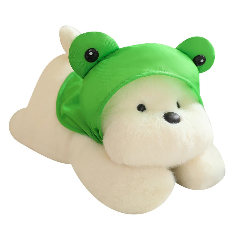 kawaiies-softtoys-plushies-kawaii-plush-Snowy the White Maltese Plushie with Frog Hat Soft toy 