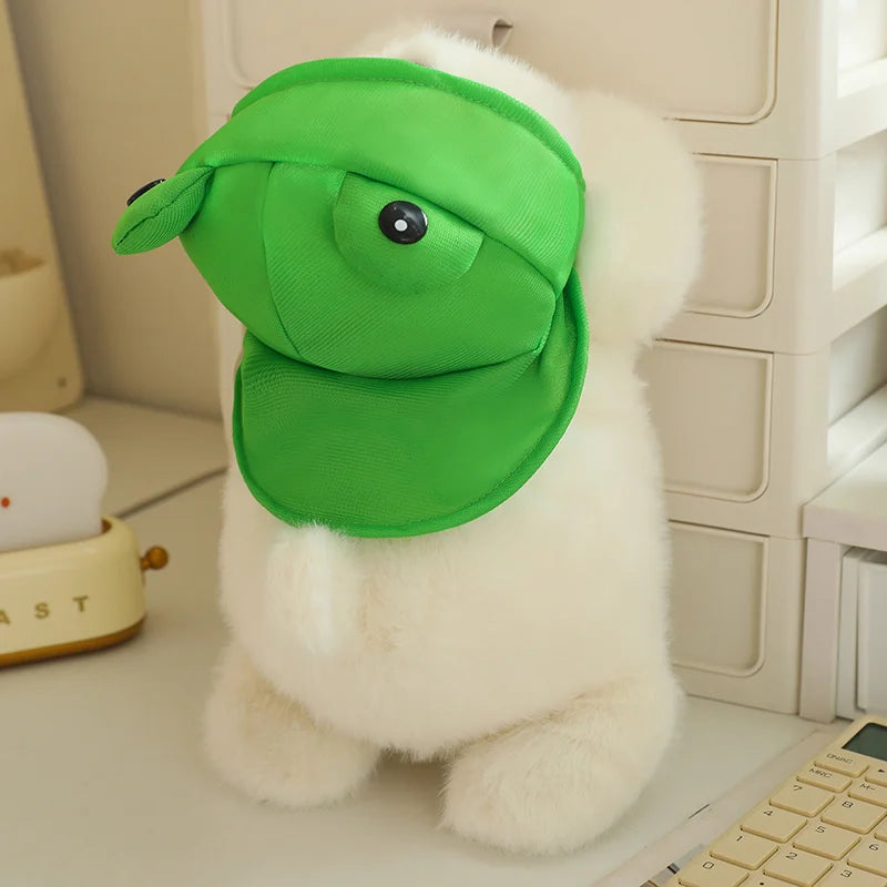 kawaiies-softtoys-plushies-kawaii-plush-Snowy the White Maltese Plushie with Frog Hat Soft toy 