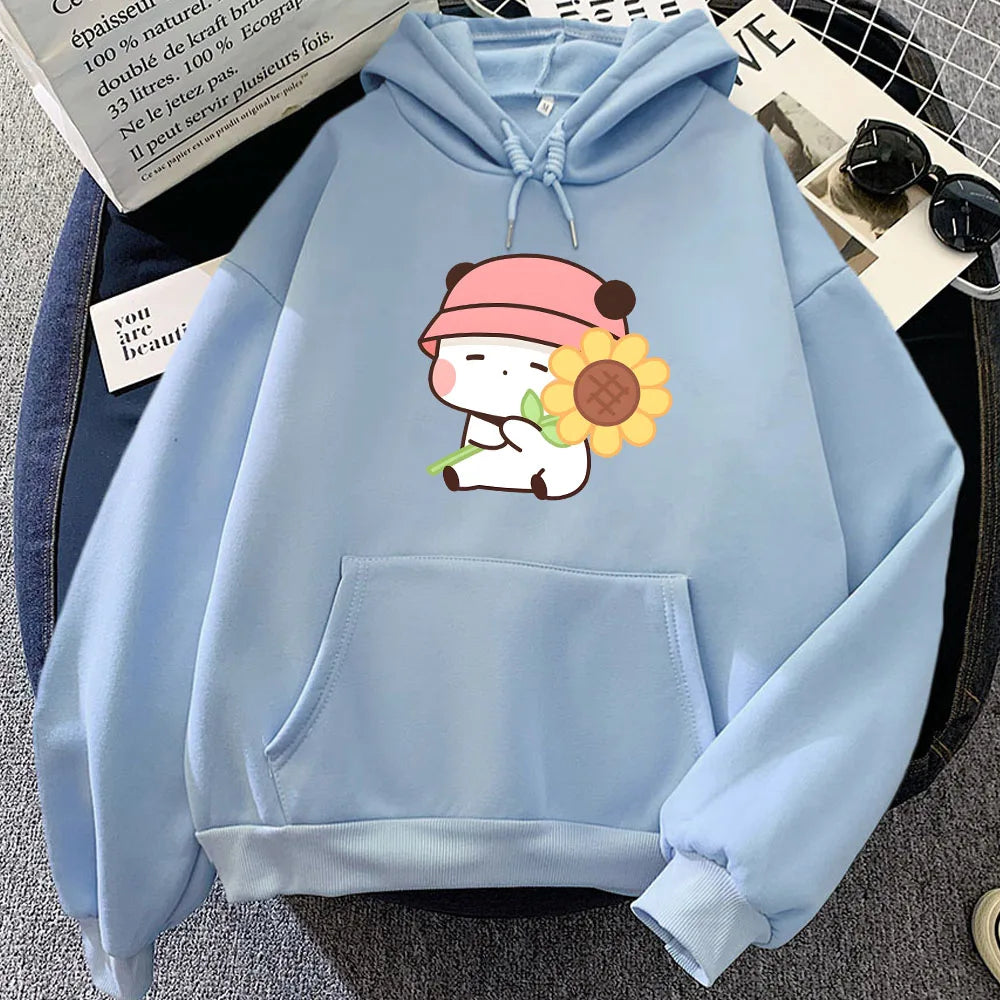 kawaiies-softtoys-plushies-kawaii-plush-Sunflower Panda Unisex Hoodie Apparel Sky Blue XS 