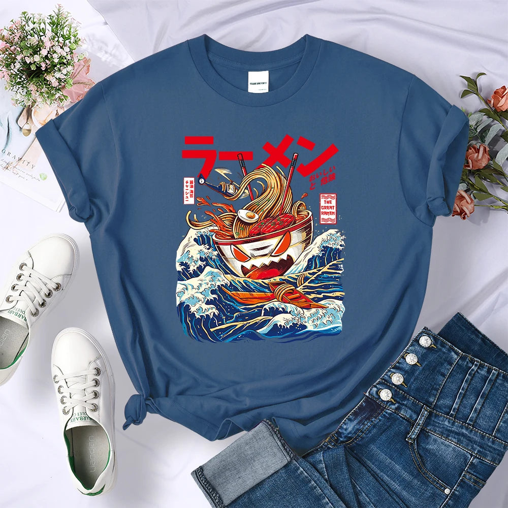 kawaiies-softtoys-plushies-kawaii-plush-The Killer Titan Tonkotsu Ramen on the Run Tee Tops Blue S 