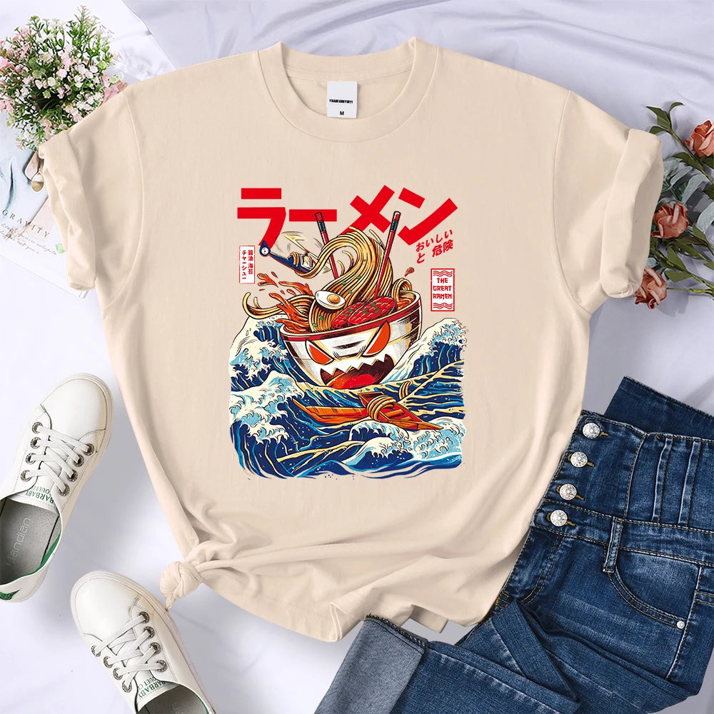 kawaiies-softtoys-plushies-kawaii-plush-The Killer Titan Tonkotsu Ramen on the Run Tee Tops Khaki S 