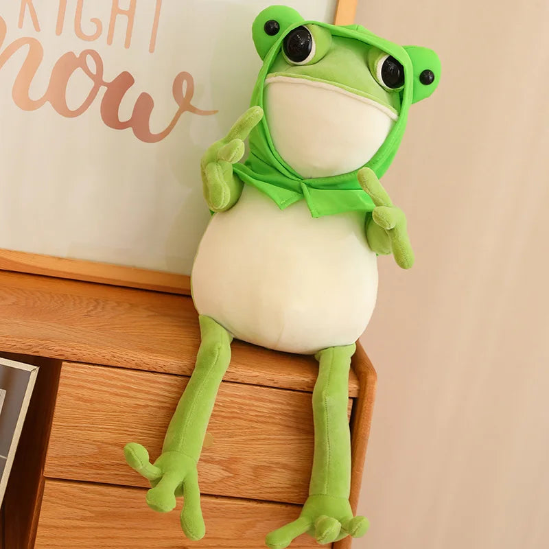 kawaiies-softtoys-plushies-kawaii-plush-Tito the Funny Green Frog Plush with Hat Soft toy 