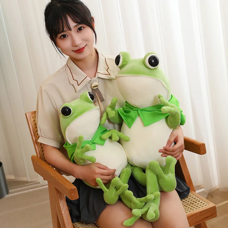 kawaiies-softtoys-plushies-kawaii-plush-Tito the Funny Green Frog Plush with Hat Soft toy 