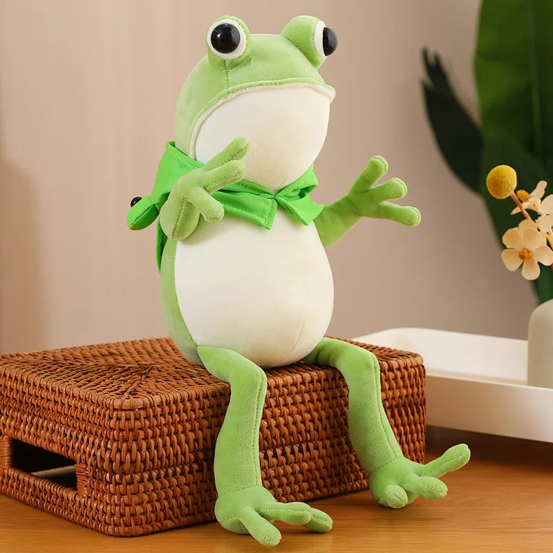 kawaiies-softtoys-plushies-kawaii-plush-Tito the Funny Green Frog Plush with Hat Soft toy 