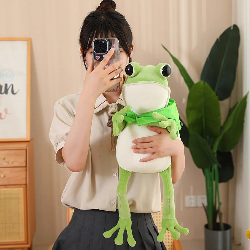 kawaiies-softtoys-plushies-kawaii-plush-Tito the Funny Green Frog Plush with Hat Soft toy 