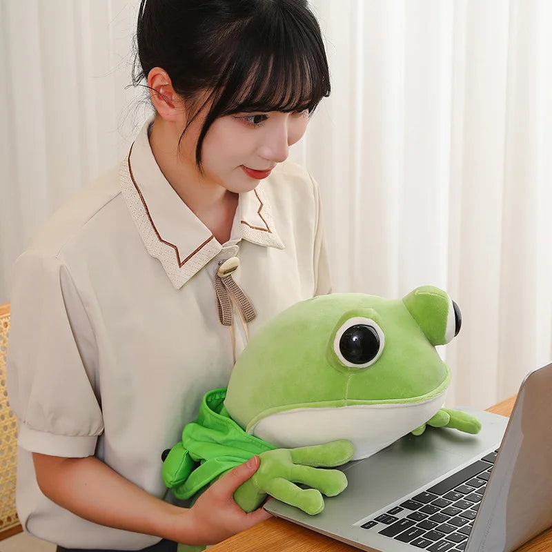 kawaiies-softtoys-plushies-kawaii-plush-Tito the Funny Green Frog Plush with Hat Soft toy 