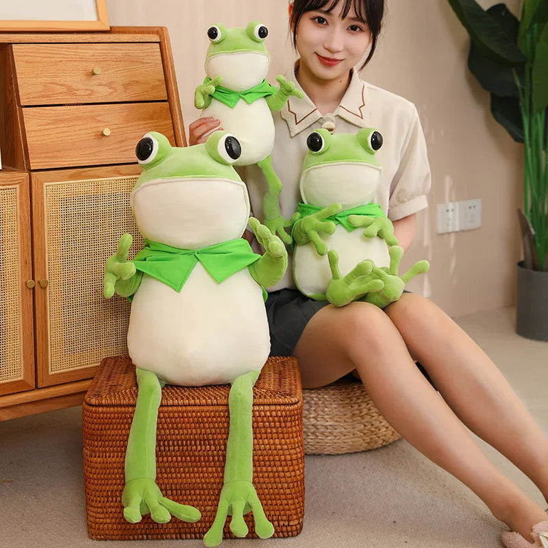 kawaiies-softtoys-plushies-kawaii-plush-Tito the Funny Green Frog Plush with Hat Soft toy 