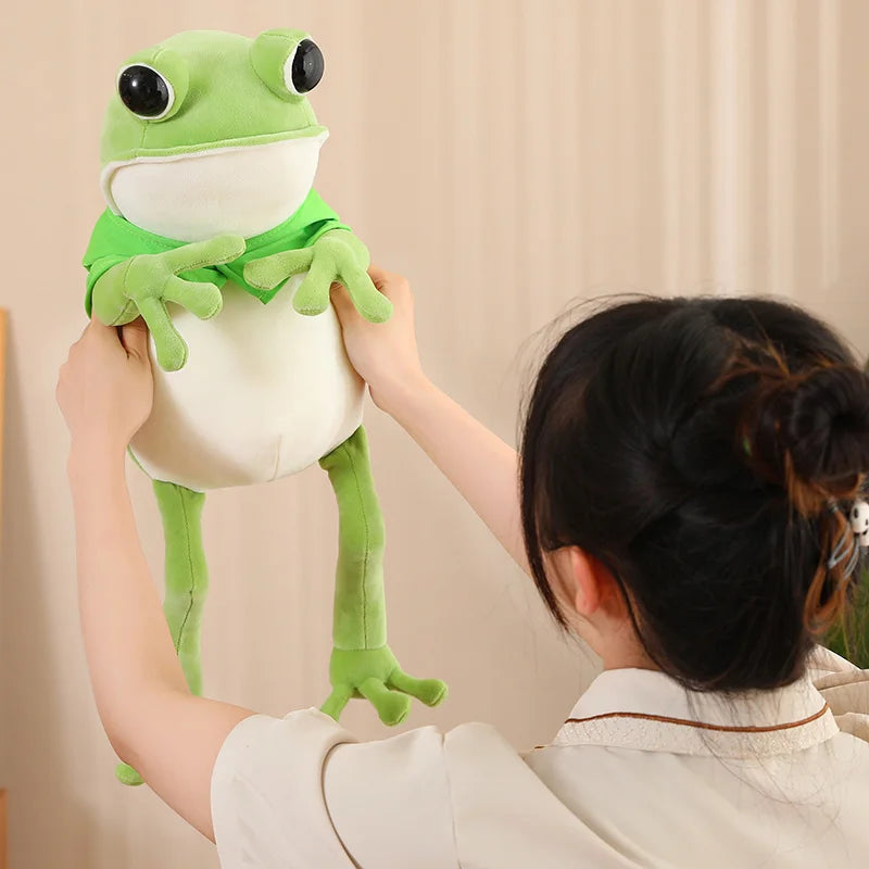 kawaiies-softtoys-plushies-kawaii-plush-Tito the Funny Green Frog Plush with Hat Soft toy 